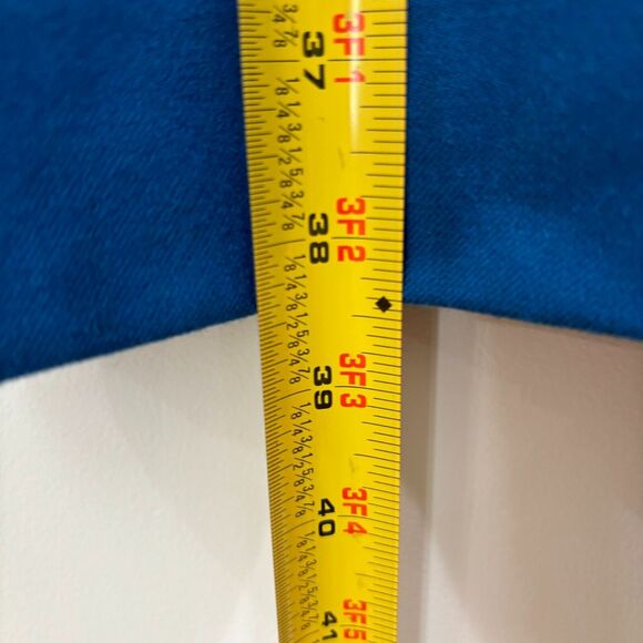 J Crew Blue Sheath Dress Size 6 Ruffles Wool Blend Career Workwear - Picture 9 of 10